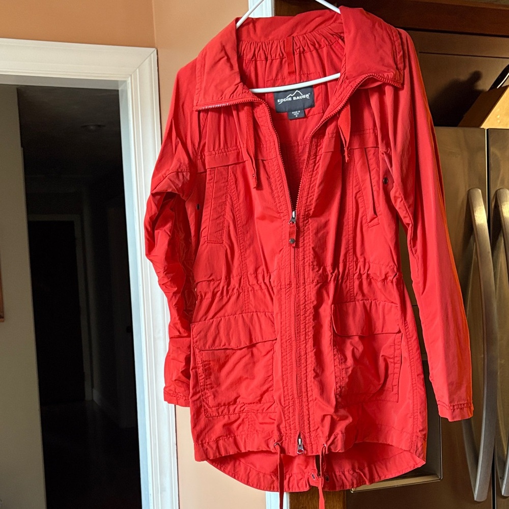 Eddie Bauer Women's Utility Jacket in Vibrant Orange